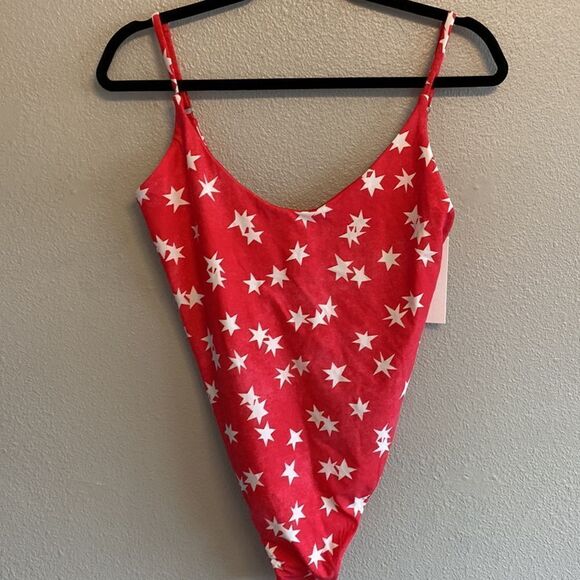 NWT- HURLEY STAR SPANGLED LOW BACK ONE PIECE- Size Large - Picture 4 of 10